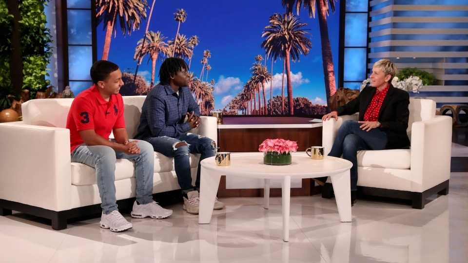 Brandon Reid ’22 and Sura Sohna shared their story on “The Ellen DeGeneres Show.”