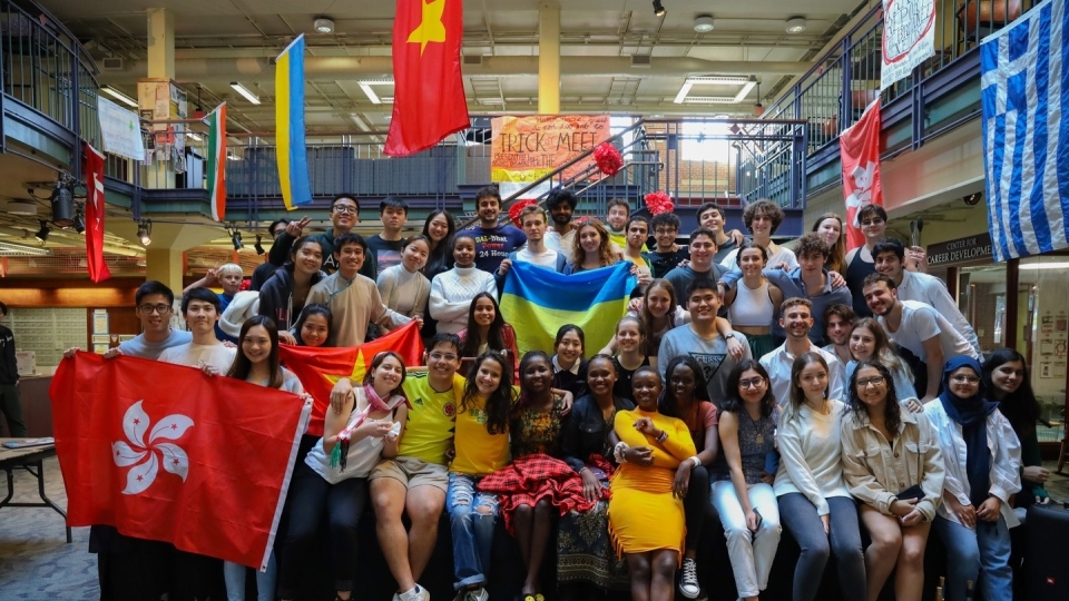 Students at the annual International Festival