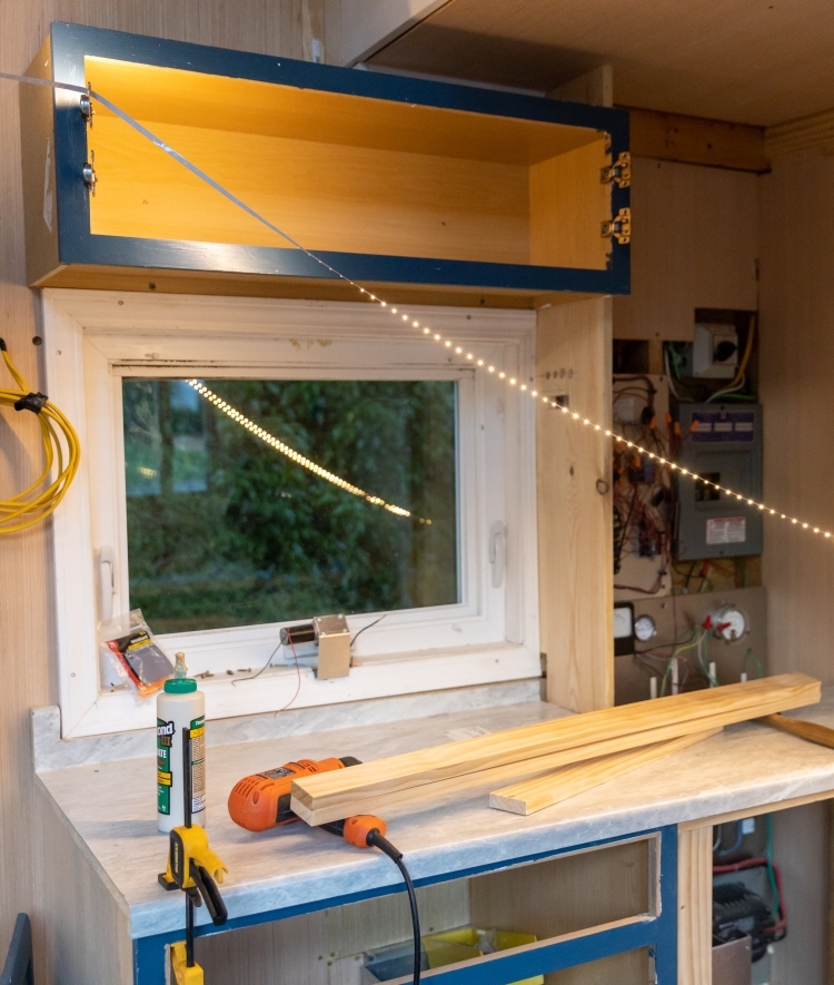 Window inside tiny house