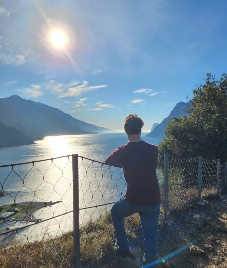 Kenan Wood visited Riva Del Garda in Italy, fulfilling a childhood dream of hiking in the Alps. 