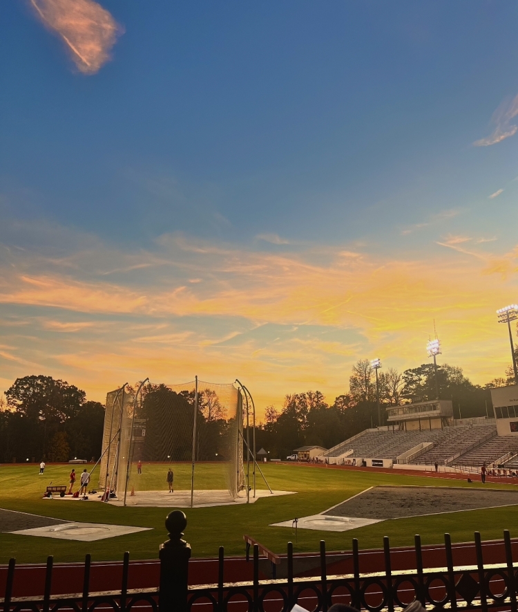 Sunset on campus