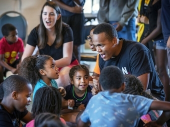 Students at Freedom Schools interact with Davidson students