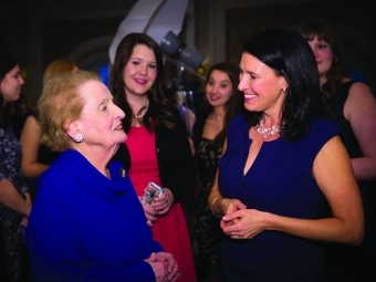 Susannah Wellford ’90 with former U.S. Secretary of State Madeleine Albright