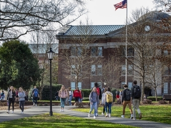 Students Walking on Campus