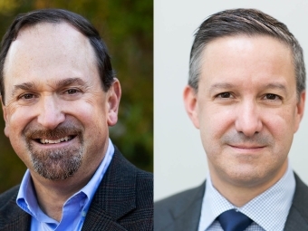 Chris Gruber, left, and Jeff Selingo, right, professional headshots 