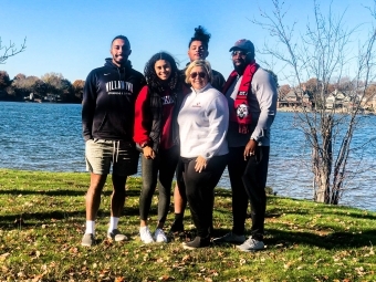 Maliyah Paynter '23 and family at Lake Campus