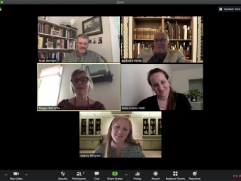 German Studies Faculty with Audrey Plimpton Zoom Screenshot