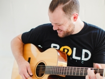 George Ramsay ’13 of Bold Music Plays Guitar