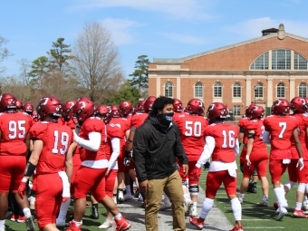 Jorrell Story '20 with Davidson Football Team