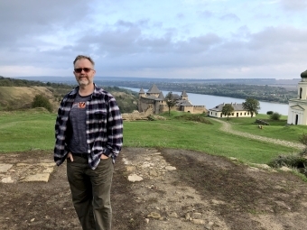 John Ballard '96 and Khotyn Fortress in Ukraine