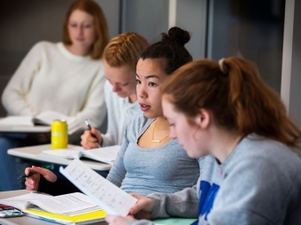 two students in class