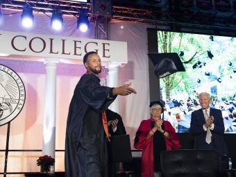 Stephen Curry graduates from Davidson College