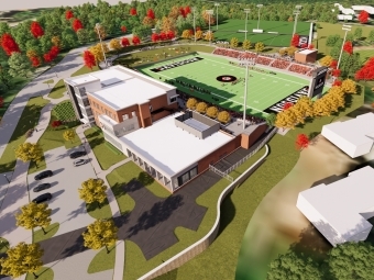 Rendering of New Davidson College Stadium