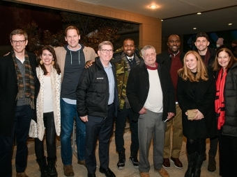 group of people smiling together at sundance film festival