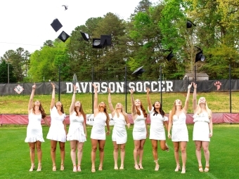 Sam Cascio with friends at Commencement