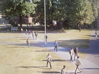 Students Walking on Campus Photo from 1969 Issue of Quips & Cranks 