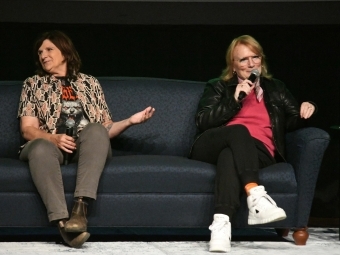 Amy Ray and Emily Saliers at Indigo Girls documentary shown at Davidson College 2024