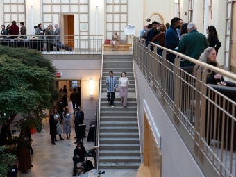 The lobby of the Visual Arts Center