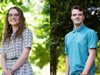 Davidson's 2024 Goldwater Scholars  Izzie Meyers ’25 and Kenan Woods ’25