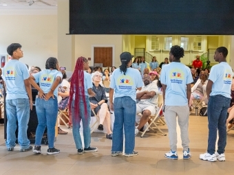 Summer Promise students standing in a row