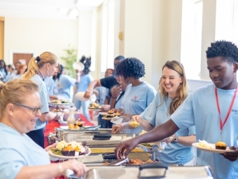 Summer Promise participants enjoy lunch