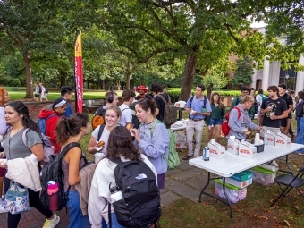 Students at Chaplains' Café