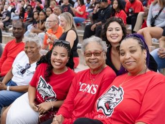 Davidson fans watching the first Football games in the new stadium