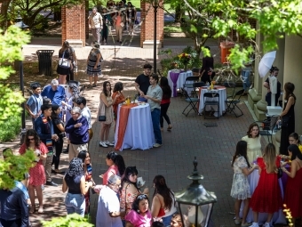 an outdoor event on a sunny day