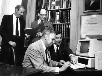 TC Price Zimmermann of Davidson College and colleagues at a computer