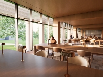 Rendering of the Ross J. Smyth Reading Room in The George Abernethy Library