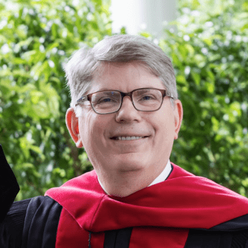 Doug Hicks during Commencement 2025