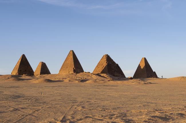 Kushite pyramids near the base of Jebel Barkal photo by Matt Stirn