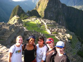 Students in Machu Picchu
